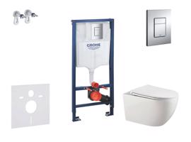 GROHE Rapid SL Set předstěnové instalace, klozetu Gaia a sedátka softclose, tlačítko Skate Cosmopolitan, chrom SANI11BA1106