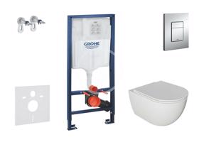 GROHE Rapid SL Set předstěnové instalace, klozetu Oudee a sedátka softclose, tlačítko Skate Cosmopolitan, chrom SANI11BA1104