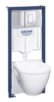 GROHE Solido Set předstěnové instalace, klozetu a sedátka softclose, tlačítko Skate Cosmopolitan, chrom 39468000