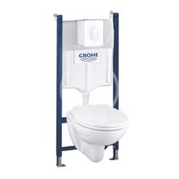 GROHE Solido Set předstěnové instalace, klozetu Bau Ceramic a sedátka softclose, tlačítko Skate Air, alpská bílá 39116000