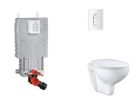 GROHE Uniset Set předstěnové instalace, klozetu, sedátka SoftClose a tlačítka Arena Cosmopolitan, alpská bílá SANI15BB3102