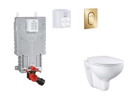 GROHE Uniset Set předstěnové instalace, klozetu, sedátka SoftClose a tlačítka Arena Cosmopolitan S, Cool Sunrise SANI15BB4105