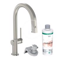 HANSGROHE Aqittura M91 Dřezová baterie s výsuvnou koncovkou a filtrací, sBox, vzhled nerezu 76800800