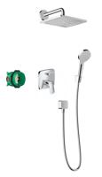 HANSGROHE Crometta Sprchový set E 240, s baterií Logis pod omítku, chrom 27957000