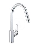 HANSGROHE Focus M41 Dřezová baterie M4116-H240 s výsuvnou sprškou, sBOX, chrom 73880000