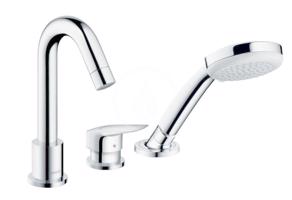 HANSGROHE Logis Baterie na okraj vany, 3-otvorová instalace, chrom 71310000