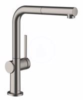 HANSGROHE M54 Dřezová baterie Talis s výsuvnou koncovkou, kartáčovaný černý chrom 72808340