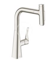 HANSGROHE M71 Dřezová baterie M7117-H240 s výsuvnou sprškou, sBOX, vzhled nerezu 73817800