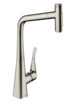 HANSGROHE M71 Dřezová baterie M7117-H320 s výsuvnou sprškou, sBOX, vzhled nerezu 73816800