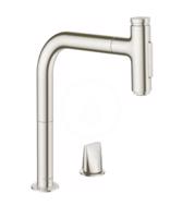 HANSGROHE M71 Dřezová baterie M7120-H200 s výsuvnou sprškou, 2-otvorová instalace, sBOX, vzhled nerezu 73818800