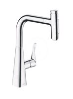 HANSGROHE M71 Dřezová baterie Metris Select s výsuvnou sprškou, chrom 73822000