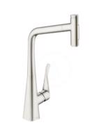 HANSGROHE M71 Dřezová baterie Metris Select s výsuvnou sprškou, vzhled nerezu 73820800