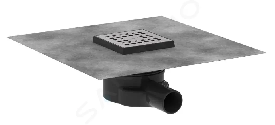 HANSGROHE RainDrain Point Podlahová vpust, 10x10 cm, kartáčovaná nerezová ocel 56246800