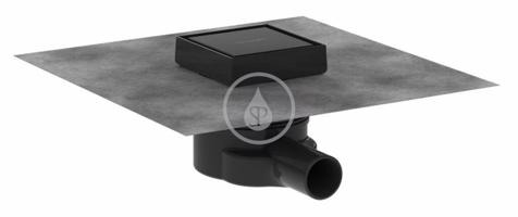 HANSGROHE RainDrain Point Podlahová vpust, 10x10 cm, matná černá 56247670