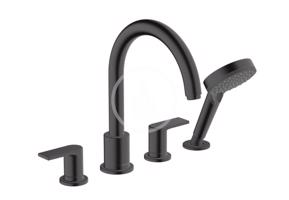 HANSGROHE Vernis Shape Baterie na okraj vany, 4-otvorová instalace, matná černá 71459670