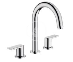 HANSGROHE Vernis Shape Umyvadlová baterie s výpustí, 3-otvorová instalace, chrom 71563000