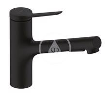 HANSGROHE Zesis M33 Dřezová baterie 150, s výsuvnou sprškou, matná černá 74800670