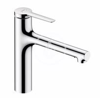 HANSGROHE Zesis M33 Dřezová baterie s výsuvnou sprškou, chrom 74822000