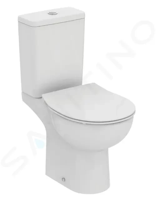 IDEAL STANDARD Eurovit WC kombi se sedátkem SoftClose, vario odpad, spodní napouštění, RimLS+, bílá W007501