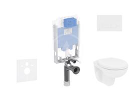 IDEAL STANDARD ProSys Set předstěnové instalace, klozetu a sedátka  Eurovit, tlačítka Oleas M1, Rimless, SoftClose, bílá ProSys80M SP124