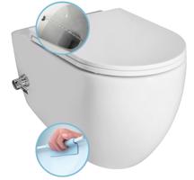 ISVEA INFINITY CLEANWASH závěsná WC mísa, integrovaný ventil a bidet. sprška, Rimless, 36,5x53cm, bílá 10NFS1001I