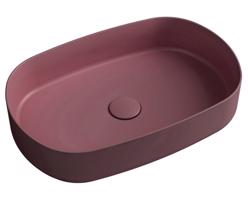 ISVEA INFINITY OVAL keramické umyvadlo na desku, 55x36cm, maroon red 10NF65055-2R