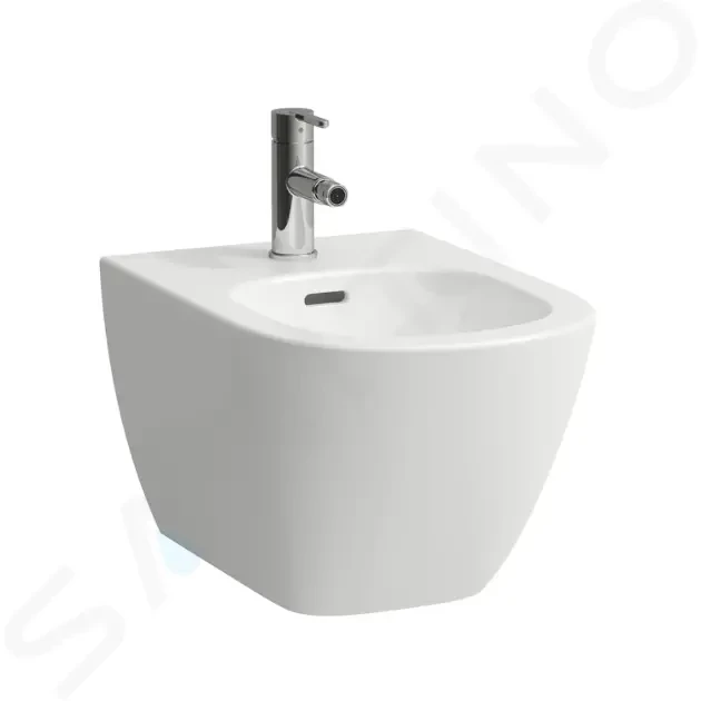 Laufen Lua Závěsný bidet, otvor pro baterii, LCC, bílá H8300814003021