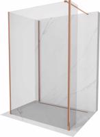 MEXEN/S Kioto Sprchová zástěna WALK-IN 100 x 100 x 40 cm, transparent, růžové zlato 800-100-100-221-60-00-040