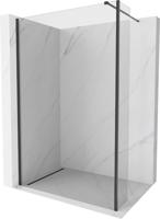 MEXEN/S Kioto Sprchová zástěna WALK-IN 100 x 30 cm, transparent, černá 800-100-212-70-00-030