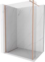 MEXEN/S Kioto Sprchová zástěna WALK-IN 100 x 30 cm, transparent, měď kartáčovaná 800-100-212-65-00-030