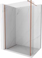 MEXEN/S Kioto Sprchová zástěna WALK-IN 100 x 30 cm, transparent, růžové zlato 800-100-212-60-00-030