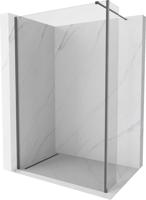 MEXEN/S Kioto Sprchová zástěna WALK-IN 100 x 40 cm, transparent, grafit kartáčovaná 800-100-212-66-00-040