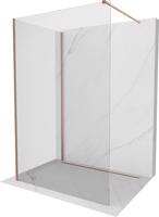 MEXEN/S Kioto Sprchová zástěna WALK-IN 105 x 100 cm, transparent, měď kartáčovaná 800-105-212-65-00-100