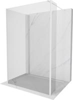 MEXEN/S Kioto Sprchová zástěna WALK-IN 110 x 100 x 40 cm, transparent, bílá 800-110-100-221-20-00-040