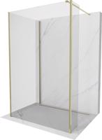 MEXEN/S Kioto Sprchová zástěna WALK-IN 120 x 110 x 40 cm, transparent, zlatá 800-120-110-221-50-00-040