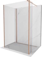 MEXEN/S Kioto Sprchová zástěna WALK-IN 125 x 95 x 30 cm, transparent, měď kartáčovaná 800-125-095-221-65-00-030