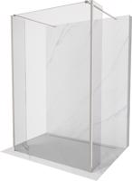 MEXEN/S Kioto Sprchová zástěna WALK-IN volněstojící 100 x 30 x 30 cm, transparent, nikl kartáčovaná 800-100-030-222-97-00-030