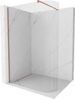 MEXEN/S Kioto Sprchová zástěna WALK-IN Walk-in 100 x 200 cm, transparent 8 mm, měď kartáčovaná 800-100-101-65-06