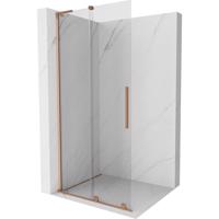 MEXEN/S Velar L Sprchová zástěna posuvná Walk-in 100 x 200 cm, transparent 8 mm, měď kartáčovaná 871-100-003-03-65