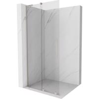 MEXEN/S Velar L Sprchová zástěna posuvná Walk-in 100 x 200 cm, transparent 8 mm, nikl kartáčovaný 871-100-003-03-97