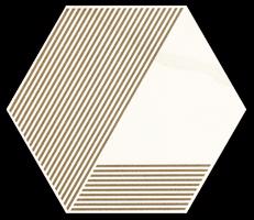 Paradyz Hexagon Concello dekor A mat 17,1x19,8 cm