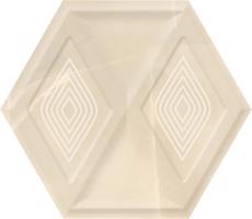 Paradyz Hexagon Illusion Beige struktura lesk 19,8x17,1 cm