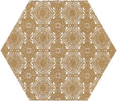 Paradyz Hexagon Shiny Lines Gold dekor E 19,8x17,1 cm