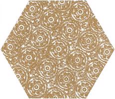 Paradyz Hexagon Shiny Lines Gold dekor F 19,8x17,1 cm