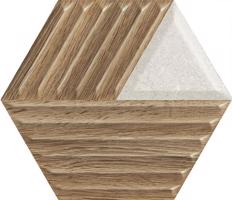 Paradyz Hexagon Woodskin Mix struktura C 19,8x17,1 cm