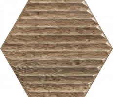 Paradyz Hexagon Woodskin Wood struktura B 19,8x17,1 cm