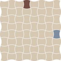 Paradyz Mozaika Modernizm Bianco k. 3,6x4,4 cm Mix A 30,86x30,86 cm