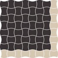 Paradyz Mozaika Modernizm Nero k. 3,6x4,4 cm Mix A 30,86x30,86 cm