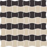 Paradyz Mozaika Modernizm Nero k. 3,6x4,4 cm Mix B 30,86x30,86 cm