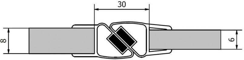 POLYSAN Sada dvou těsnění (magnet) na 6 a 8 sklo, 2000 M129
